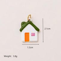 1Pcs Small House Vertical Stripe Pattern Desk Decoration Simple Trendy Style Colorful Ornament for Home Bedroom Office brown