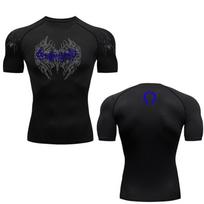Womens Gothic Style Slim Fit Quick Dry Yoga Top Short Sleeve Athletic Workout Shirt Breathable Stretch Sports Tee Unisex Small juoda