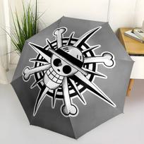 1 PC Automatic Folding Umbrella - One Piece Straw Hat Pirates Pattern Portable Foldable Design With 8 Ribs Christmas Birthday Gifts multicolor