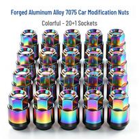 7075 Aluminum Racing Car Anti-theft Wheel Nut-Screw M12 x 1.5 spalvota