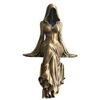 Resin Goddess Statue for Desk 3D Printed Reaper Figurine Ornaments, Dark Style Sculpture, Unique Aesthetic Decor Gothic Faceless Desktop Bookshelf S