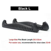 S/L/XL Walkable Ice Skate Blade Cover TPU Figure Skate Hockey Skates Prevent Puncture Scalable Blade Sleeve Blade Knife Cover black