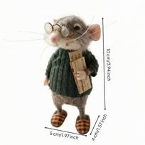 Veltas adata Mielas veltas gyvūnėlis Lėlė Minkštas stalo dekoravimui, Fotografijos rekvizitai gray
