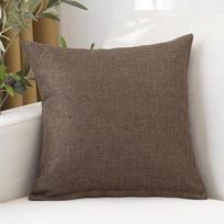 Vienos spalvos lininė pagalvės užvalkalas: Odinė sofos pagalvės užvalkalas, kvadratinis, užpildas neįtrauktas 40*40cm Cover Only (1 piece) ruda