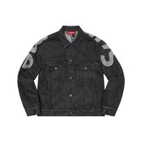 Supreme Inset Logo Denim Trucker Jacket SUP-SS22-070 S gray