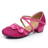 Lotynų kalbos bateliai mažiems kūdikiams, merginoms, vakarėliui princesė, šokių salė, tango 32 pink