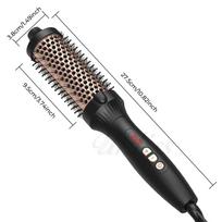 Dual PTC Fast Heat Hair Straightener Brush Comb 2 in 1 Ionic Ceramic Tourmaline Hot Brush LED Display US Warehouse Stock EU Plug