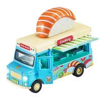 Burger Bus Food Truck Toy With Music Light Bright Colors Ice Cream Car Model Educationl Vehicle Pull Back Car Pretend Play blue