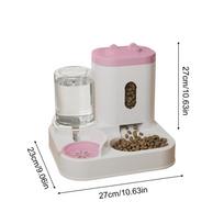 2-in-1 automatic pet feeder, food and water dispenser, suitable for small cats and dogs, 2.2L food dispenser 1L water dispenser
