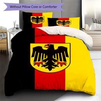 Germany Flag Eagle Black Red Yellow Stripe Print Duvet Cover Set 3Pcs National Symbol Bedding Bedroom Home Decor Without Pillow Core Comforter 140x200cm yellow