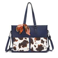 Convertible Tote Bag - Extra Large Capacity Soft Messy Shoulder Crossbody Bag (Stylish and Spacious Ladies Tote Bag) blue