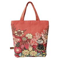 Marushin Moomin Tote Bag with Gusset, Little My with Flowers, 1425010200, H35 x W33 x D8.5cm (excluding handles) brown
