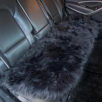 KAWOSEN 100% Natūralaus Kailio Australijos Avikailio Automobilinių Sėdynių Užvalkalai, Universalus Vilnonis Automobilinės Sėdynės Pagalvėlė, Žieminis Šiltas F Sėdynės Užvalkalas SWSC02 1x Black Rear Seat