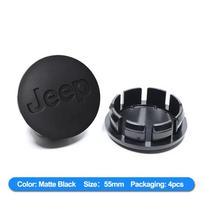 Jeep 4 vnt. Automobilio ratlankio centrinės dalies dangtelio emblemos dekoravimo rinkinys, 55MM 63MM dydžio, Jeep Wrangler Grand Cherokee Aveng white