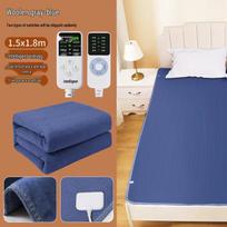Išmani dvigubo valdymo elektrinė šildoma antklodė - Neperšlampama, pastovios temperatūros, saugi, vandeniui atspari, skirta naudoti namuose Junzilan Standard Electric Blanket