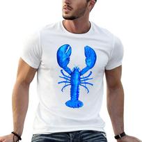 Blue Lobster T-Shirt t shirt man plain man t shirt luxury anime tshirt T-shirt S blue