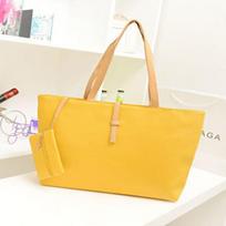 Modern Womens Shopping Tote Bag Featuring Elegant Faux Leather And Functional Design Yellow