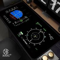 Stalo kilimėlis Aviacijos tema Pelės kilimėlis Didelis guminis Neslystantis Lėktuvo prietaisų skydelis Biuro ir žaidimų klaviatūros kilimėliai Dekoratyvinis kilimėlis HYBXXC 30cmx60cm(11.8x23.6inch) black