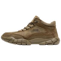 Jeep Genuine Leather Retro Shock Absorbing Wear Resistant Lightweight Warm Increased Resilience Low Top Outdoor Functional Shoes P241071101 45 brown