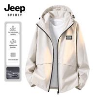 JEEP SPIRIT Men's Waterproof Outdoor Jacket L white