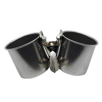 Stainless Steel Bird Feeder Coop Cup Food Bowl Container Parrot Parakeet Cage Hanging Bowl Water Food Dish Bird Supplies S black