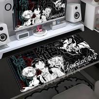 Large Mats E-Evangelione Mouse Pad Gamer Desk XXL Rug Office Accessories Computer Table Carpets Anime PC Gaming E-Sports Pads 30x60cm white