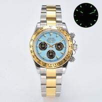 39mm Auksinis Vyriškas Laikrodis VK63 Mechanizmas Chronografas Safyro Stiklas Ne prabangus Verslo Vyriškas Vandeniui Atsparus Laikrodis VK63 movement gray