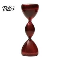 Elegant Glass Sand Timer 3-Tier Colorful Hourglass Timer, Borosilicate Ornament with Amber Wine Red Gradient, Multi-function Smooth Even Flow, Modern B