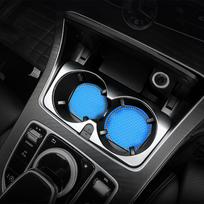 Vehicle Bling Car Coasters Cup Holder Silicone Anti Slip Dog Paw Coaster Mat Auto Accessories Universal 6 šviesiai mėlyna spalva