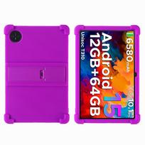 DOOGEE Tab A9 Planšetiniam Kompiuteriui 10 colių Android 15 Atlenkiama Atrama Dangtelis Atsparus Smūgiams DOOGEE A9pro Minkšto Silikono Stovas Apsauginis Korpusas DOOGEE Tab A9 violetinė
