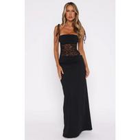 Independent station new women's fashion style temperament elegant slim lace splicing suspender dress S juoda