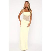 Independent station new women's fashion style temperament elegant slim lace splicing suspender dress M geltona