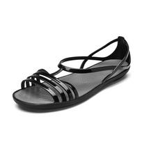 Colorful Non-Slip Jelly Sandals: Women's Soft Sole Clog Beach Shoes 38 black