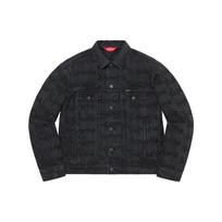 Supreme Frayed Logos Denim Trucker Jacket SUP-SS21-667 M black