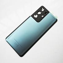 Back Glass Cover For Samsung Galaxy S21 Ultra 5G , Back Door Replacement Battery, Rear Housing Cover With Camera Lens S21Ultra Green gray