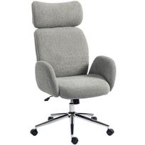 Office Chair with Adjustable Headrest, Ergonomic Desk Chair, Tilt Function, Height-Adjustable, Dark Grey 75 x 65 x 123 cm