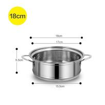 18cm-26cm Storas nerūdijančio plieno garintuvas maistui, koldūnams, greitpuodis, garinimo grotelės su dviguba rankena, virtuvės įrankis gray