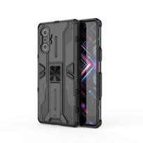Xiaomi Redmi K40 Gaming dėklas Automobilinis magnetinis stovas Laikiklis Smūgiams atsparus šarvuotas telefono dėklas Redmi K40 S K 40 Gaming galiniam dangteliui For Redmi K40 Pro juoda