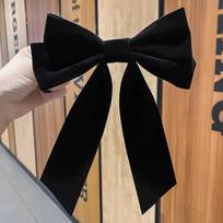 Elegantiškas aksominis lankelis plaukų segtukas juostelė Bowknot arklio uodega Barrette plaukų segtukas moterims mergaičių vestuvių vakarėlio plaukų aksesuarai brown