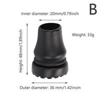Guminiai antgaliai, skirti seniems žygių lazdoms Žygio lazdos Tvirta vaikščiojimo lazda su T formos rankena inside diameter 20mm black