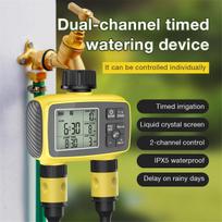 Popular_Intelligent Watering Controller Dual-Zone Water Timer Control System NONE yellow