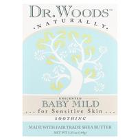 Dr. Woods, Kūdikio švelnus muilas, Raminantis, Be kvapo, 5.25 oz (149 g) white