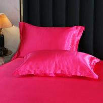 2PCS 100% Pure Real Silk pillowcase Natural Mulberry Pillow Case 48x74cm