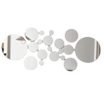 26pcs Self Adhesive Round Mirror Wall Stickers Silvery Acrylic Acrylic Mirror Decal Multi Size Round Self Adhesive Mirror Tiles juoda