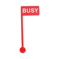 Monitor Status Flag,Desk Sign Flag Desk Work Status Sign in Plastic with Joining Parts and Raised Desk Message Display for Home Office Desks red