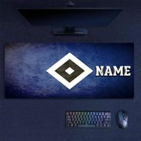 Custom Name,Hamburger SV Mouse Pad, Large Gaming Desk Mat, Non-slip XXL Mousepad for Laptop & Tablet, Mini PC Playmat with Stitched Edges 30cmx60cm(11.8x23.6inch)