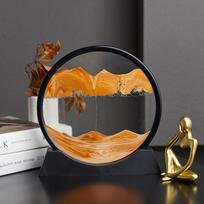 3D Flowing Sand Painting Ink Wash Desk Hourglass Decoration