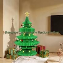 150cm Large Folding Christmas Tree Paper Decorations for Indoor Use 150cm (without accessories) žalia
