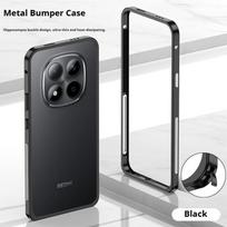 Madingas aliuminio metalinis rėmelis buferio dėklas, skirtas Redmi Note 15 Pro Turbo 4 5 Pro K90 Pro Ultra plonas Lengvas svoris aluminum&Redmi note 15 5G juoda