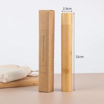 Synthetic Bamboo Toothbrush with Portable Bamboo Holder for Adults